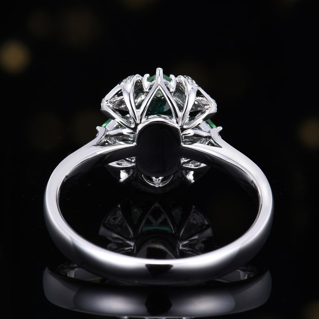 14k Gold 1.16 Ctw Natural Emerald & Diamond Ring - 3