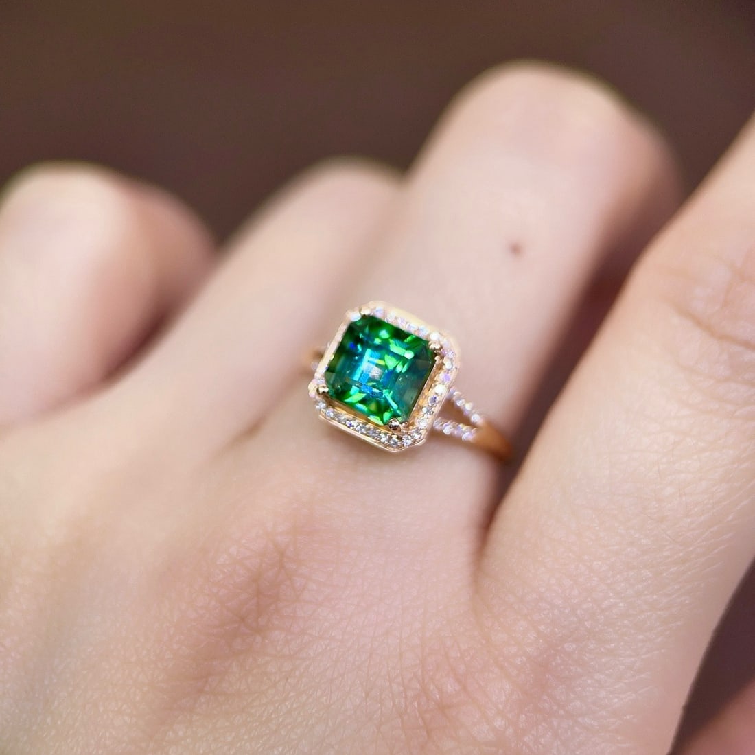 14k Gold 2.44 Ctw Natural Tourmaline & Diamond Ring - 5