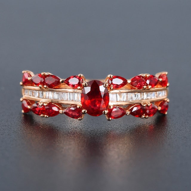 14k Gold 1.02 Ctw Natural Ruby & Ruby Ring (1 of 5)