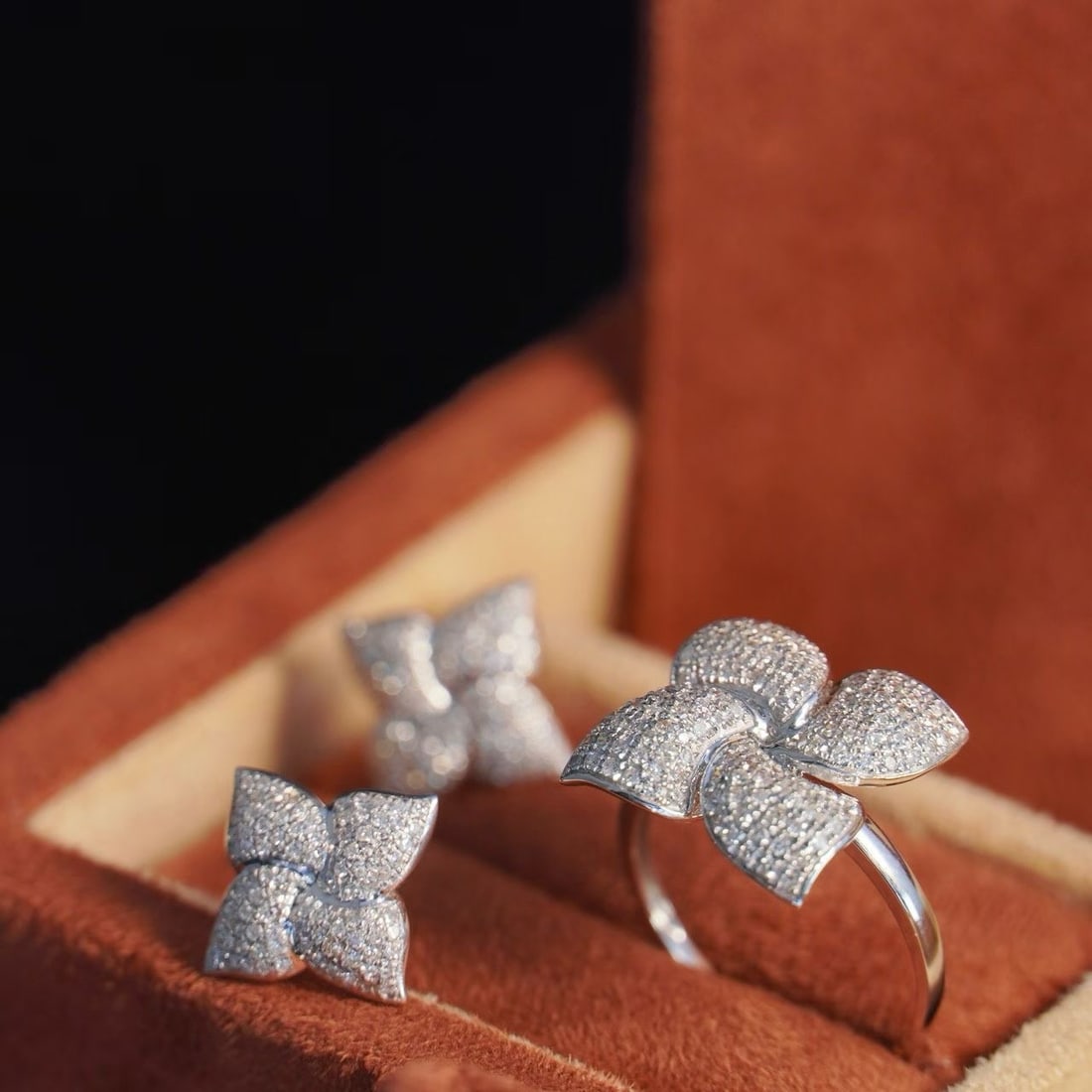14k Gold 1.05 Ctw Natural H Diamond Jewelry Set - 3