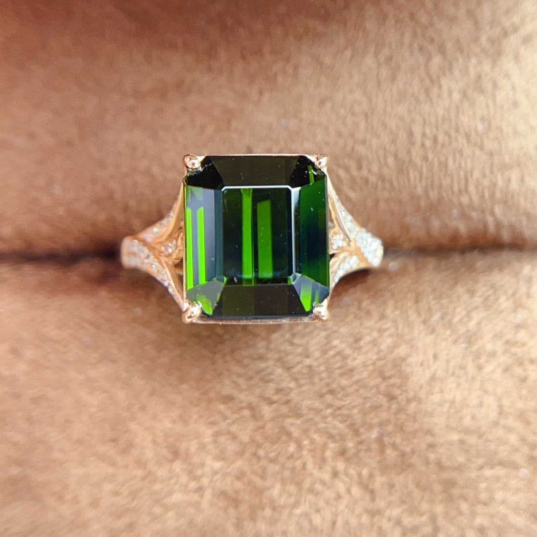 14k Gold 5.61 Ctw Natural Tourmaline & Diamond Ring - 3