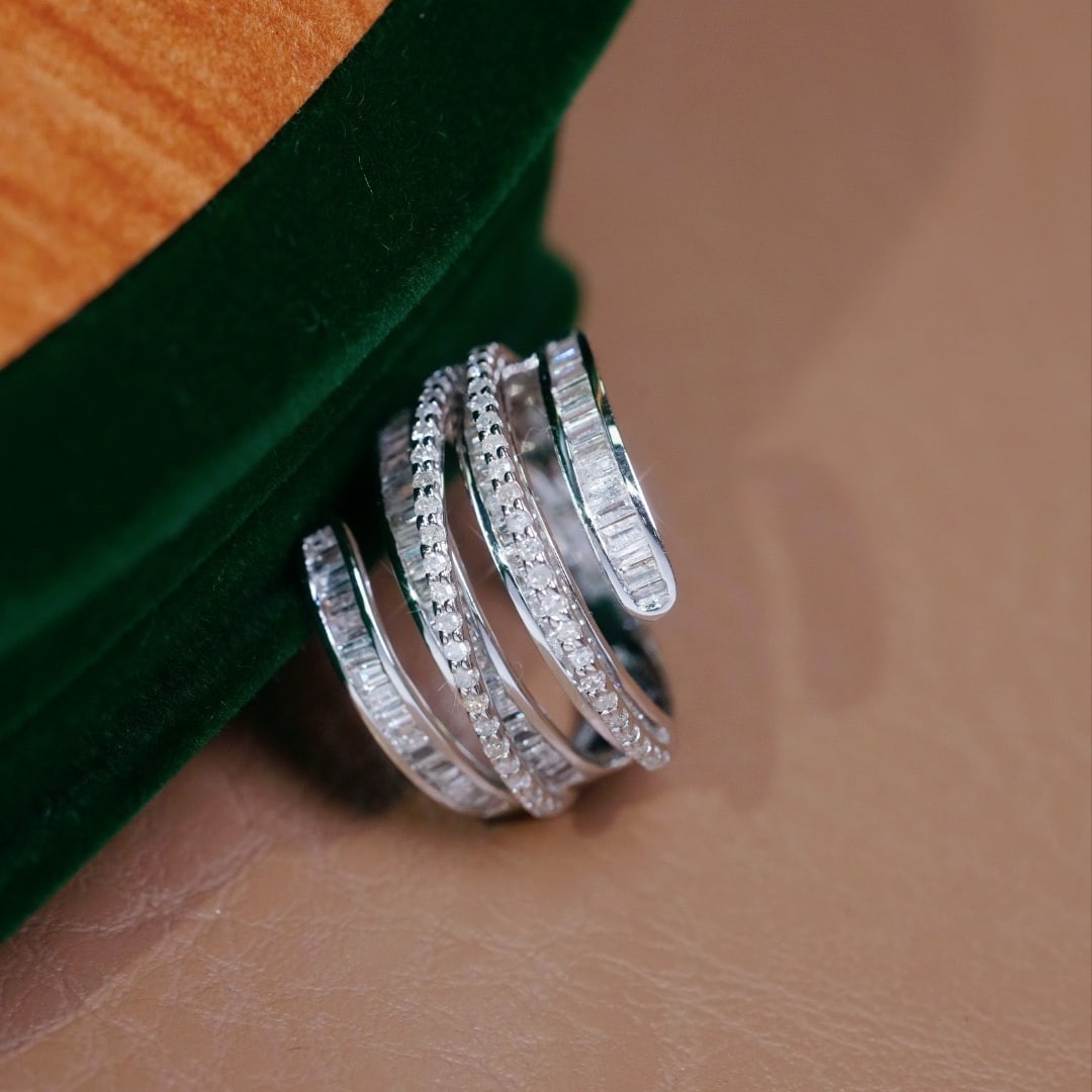 14k Gold 1.05 Ct Natural H Diamond Ring - 7