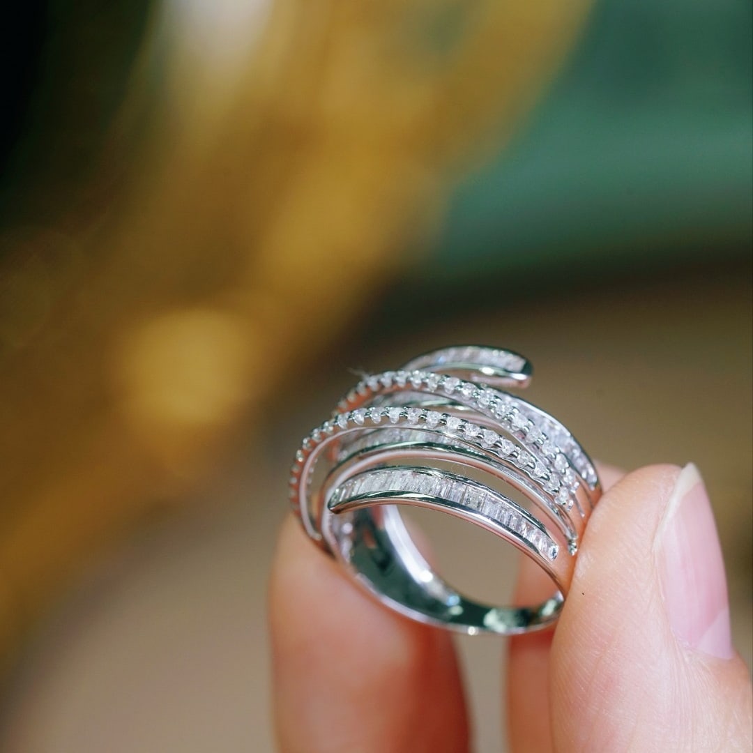 14k Gold 1.05 Ct Natural H Diamond Ring - 8