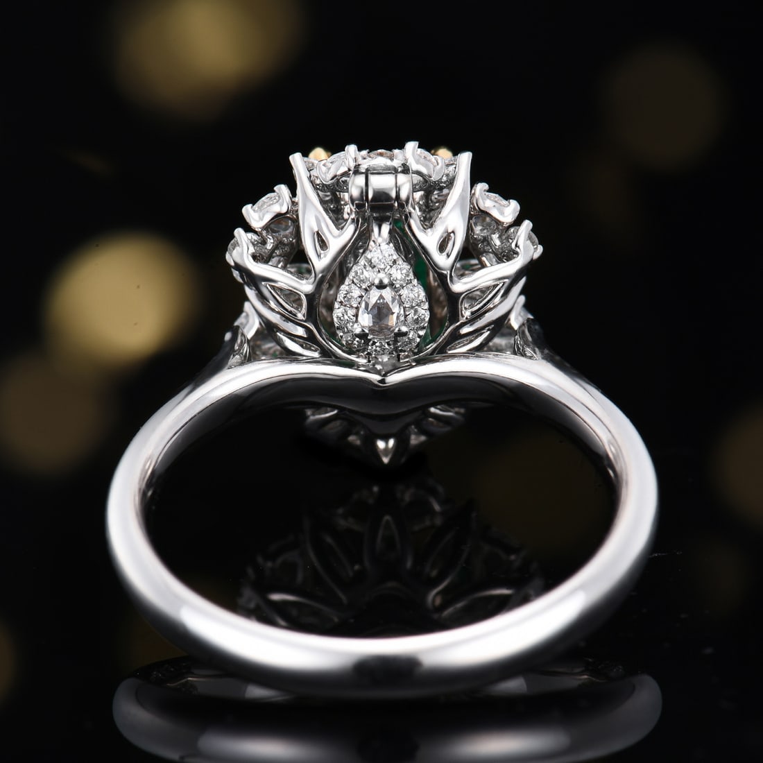 14k Gold 2.03 Ctw Vivid Green Natural Emerald & Diamond Ring - 3
