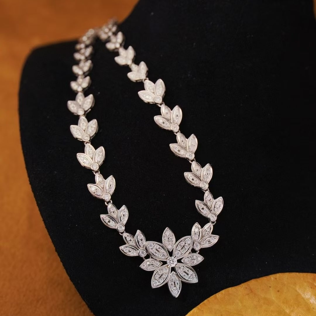 14k Gold 2.1 Ct Natural H Diamond Necklace - 4