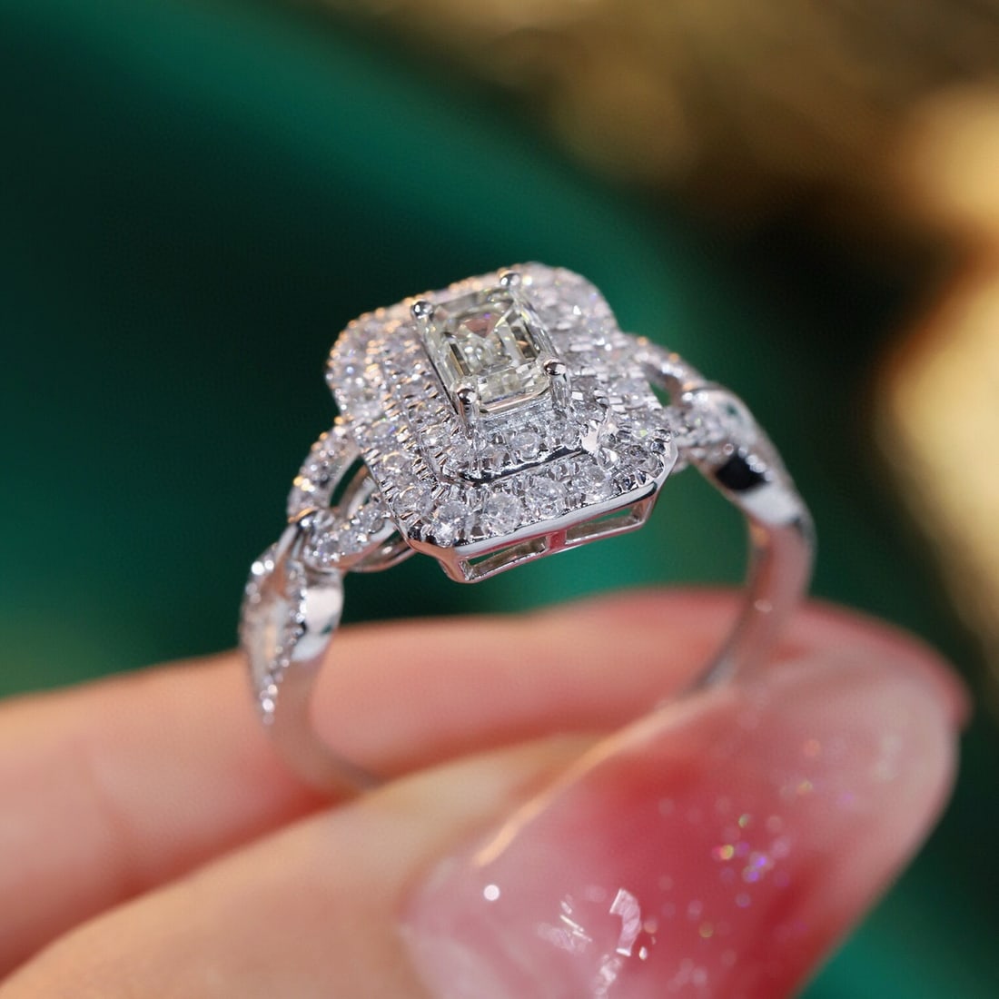 14k Gold 0.98 Ctw Natural H Diamond Ring - 3