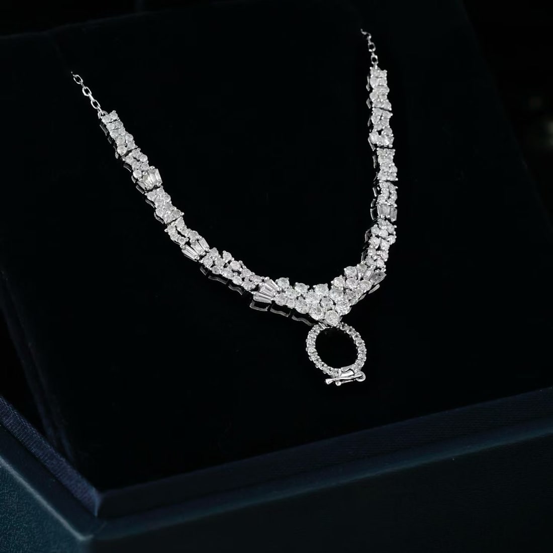 14k Gold 1.28 Ct Natural H Diamond Necklace - 3