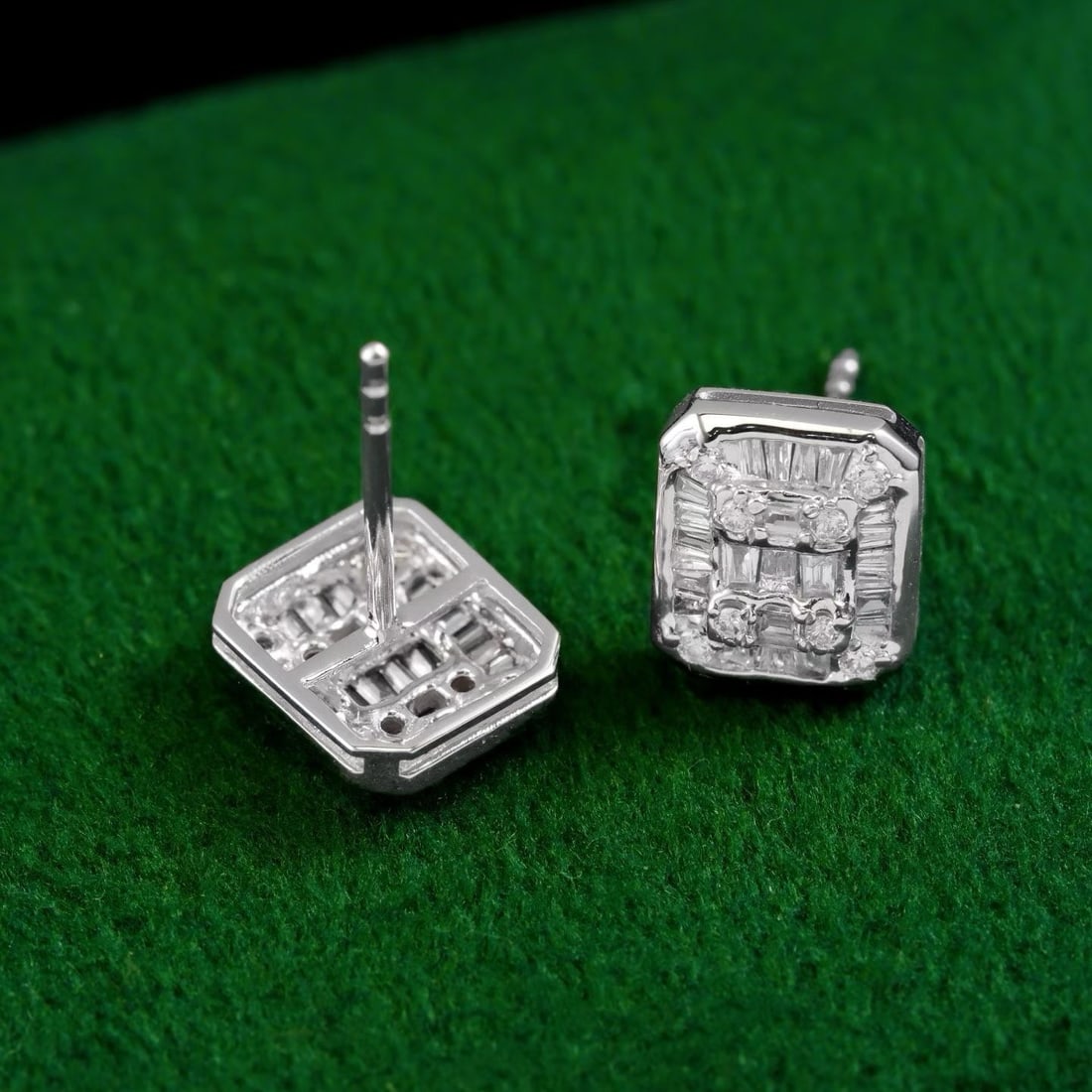 14k Gold 0.5 Ct Natural H Diamond Earrings - 3