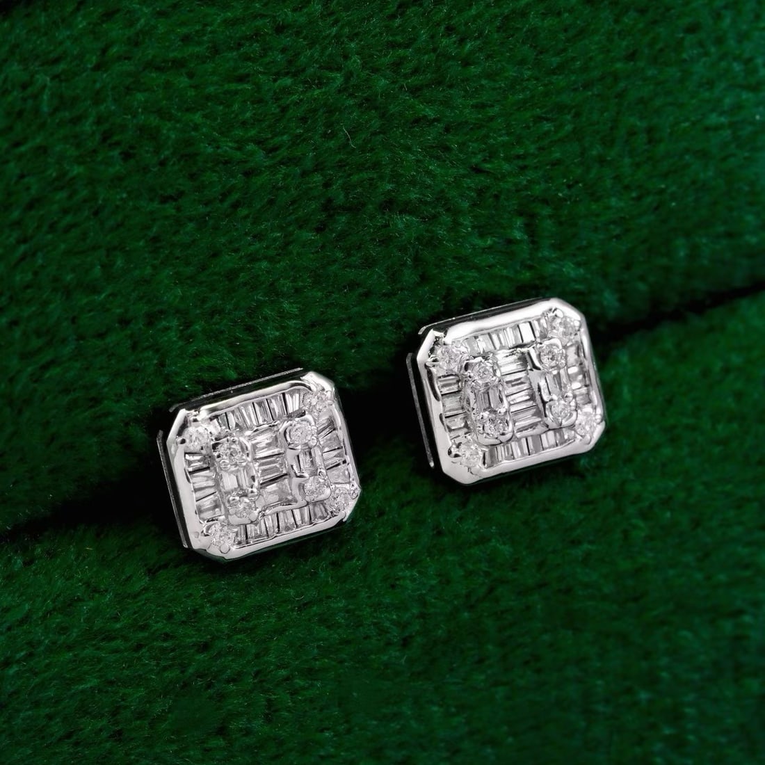 14k Gold 0.5 Ct Natural H Diamond Earrings - 4