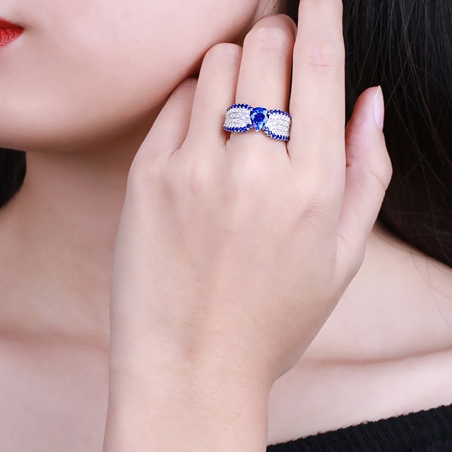 14k Gold 1.87 Ctw Natural Sapphire & Sapphire Ring - 5