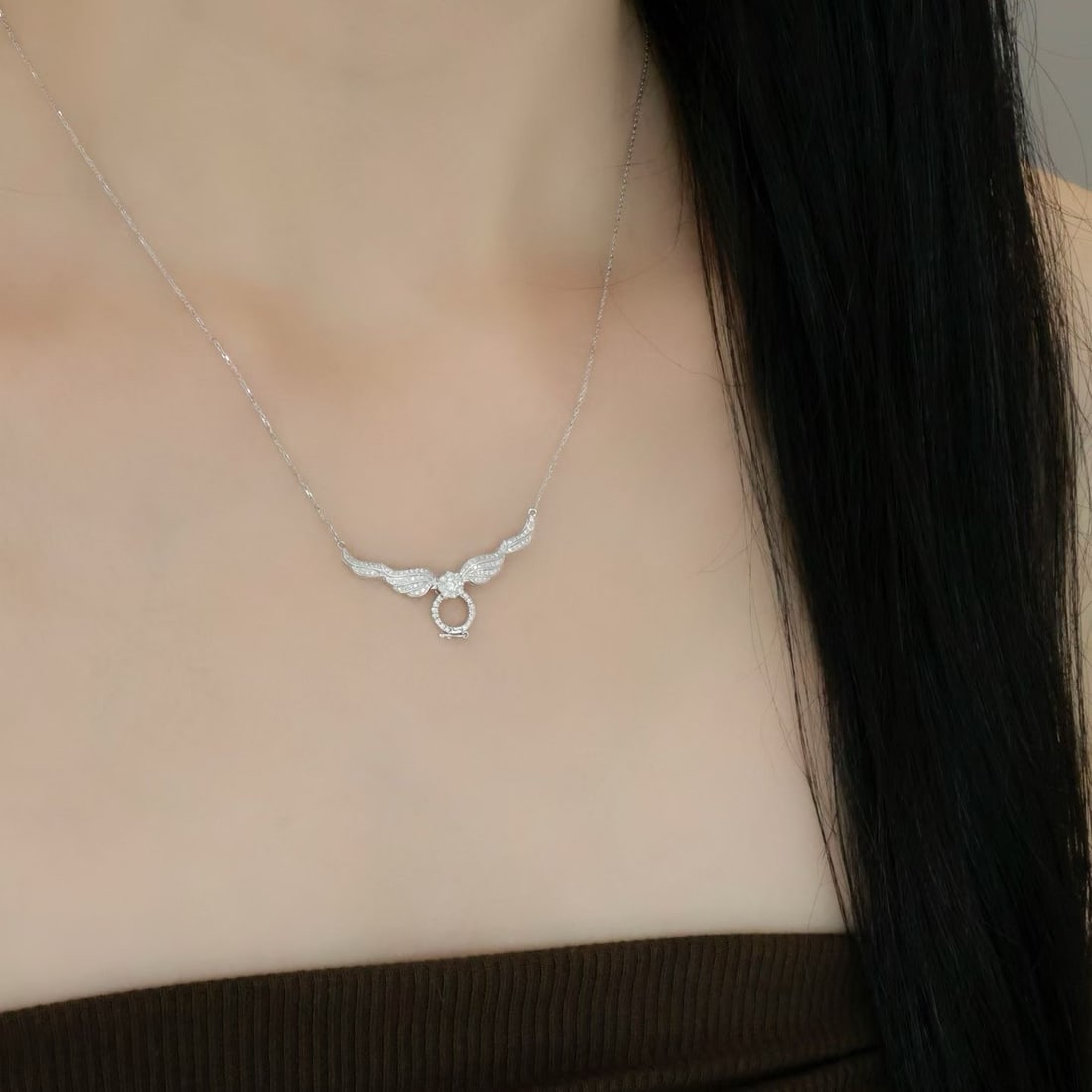 14k Gold 0.5 Ct Natural H Diamond Necklace - 6
