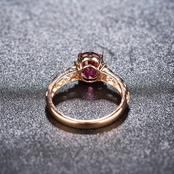 14k Gold 1.82 Ct Natural Tourmaline & Diamond Ring - 7