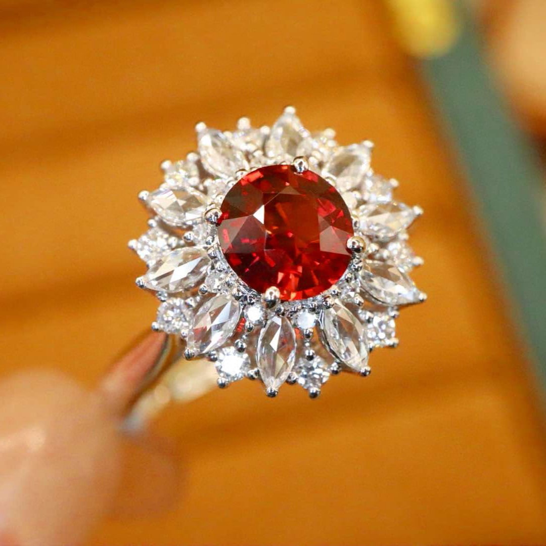 14k Gold 1.32 Ctw Natural Ruby & Diamond Ring - 2