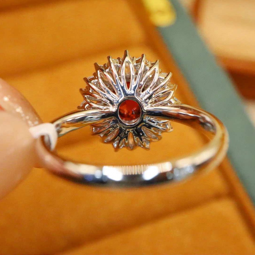 14k Gold 1.32 Ctw Natural Ruby & Diamond Ring - 4