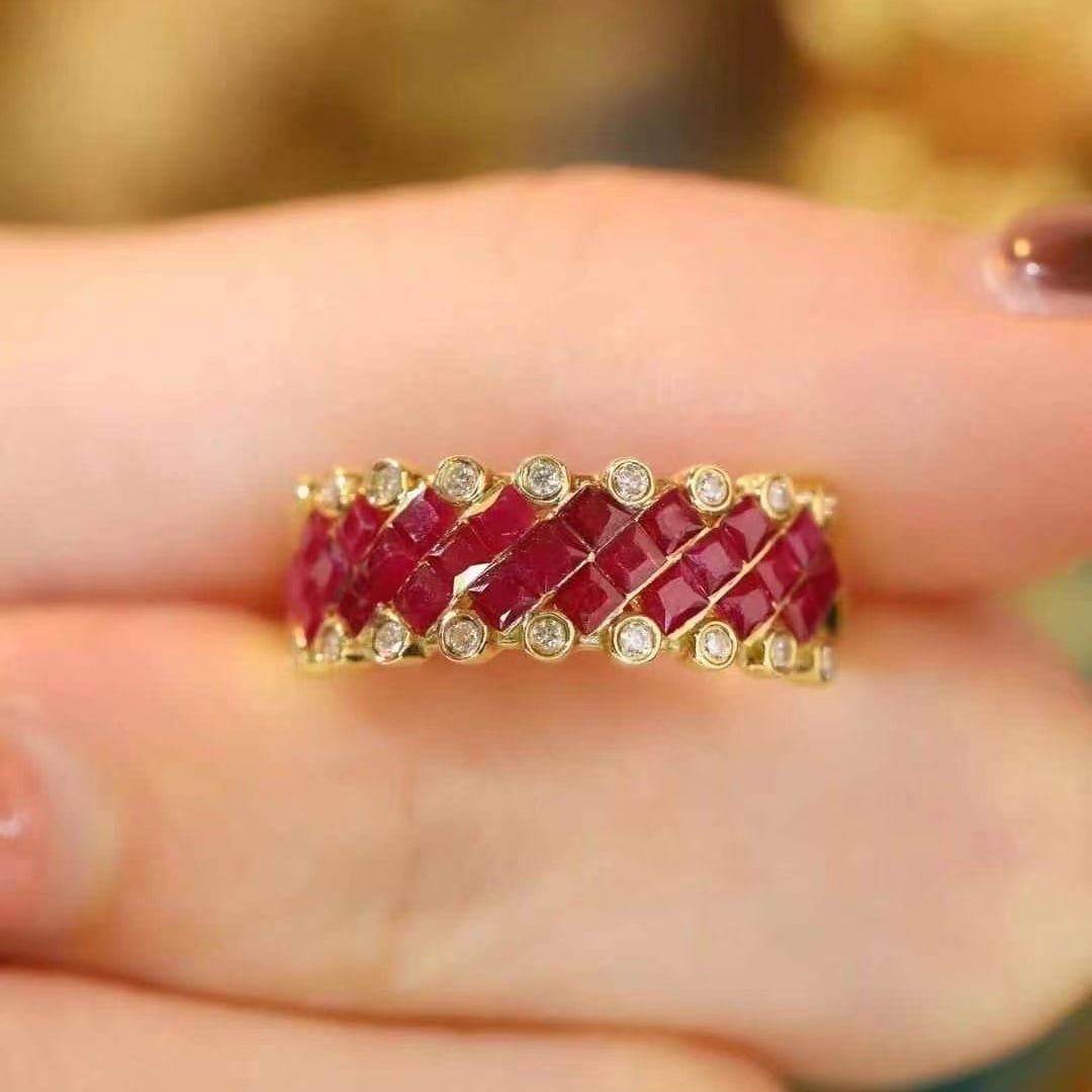 14k Gold 1.60 Ctw Natural Ruby & Diamond Ring - 3