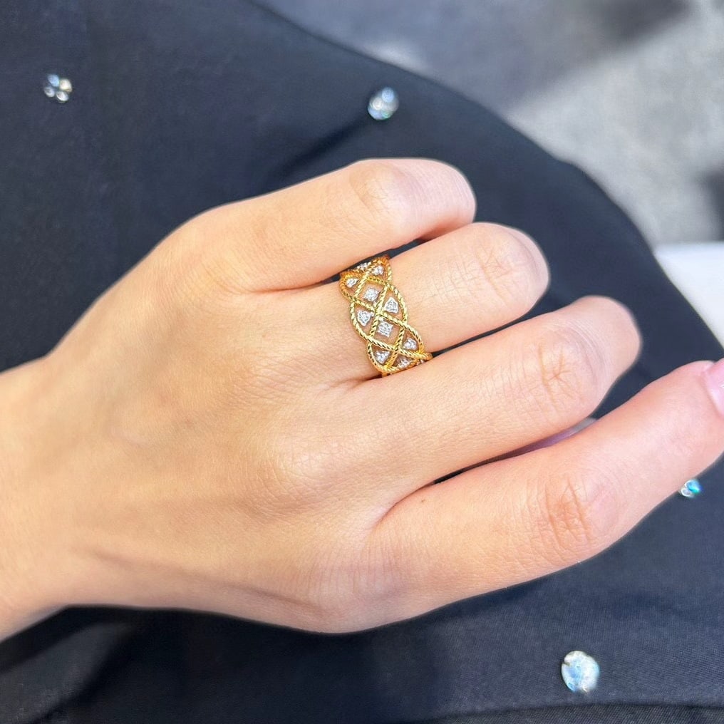 14k Gold 0.26 Ct Natural H Diamond Ring - 8