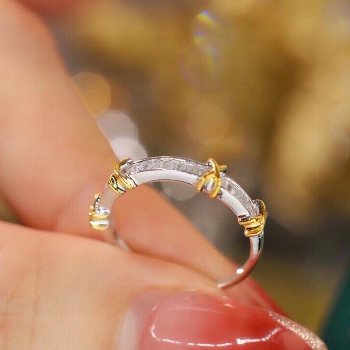 14k Gold 0.22 Ct Natural H Diamond Ring - 2