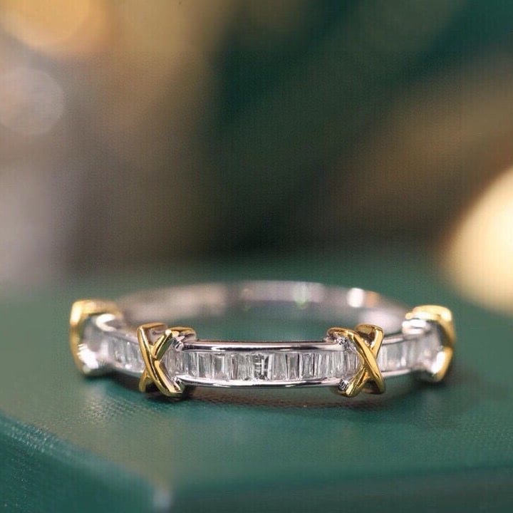 14k Gold 0.22 Ct Natural H Diamond Ring - 4