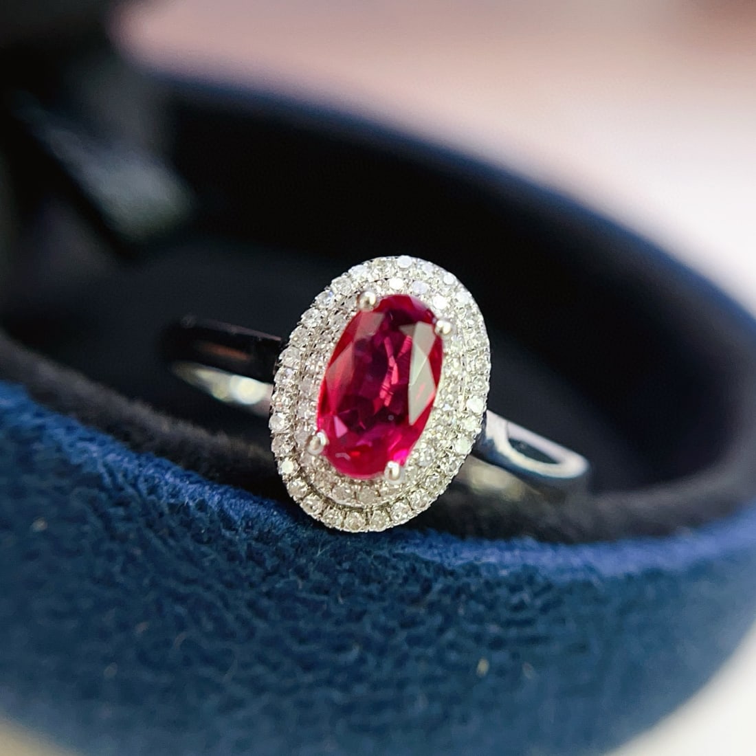 14k Gold 0.60 Ct Natural Ruby & Diamond Ring - 2