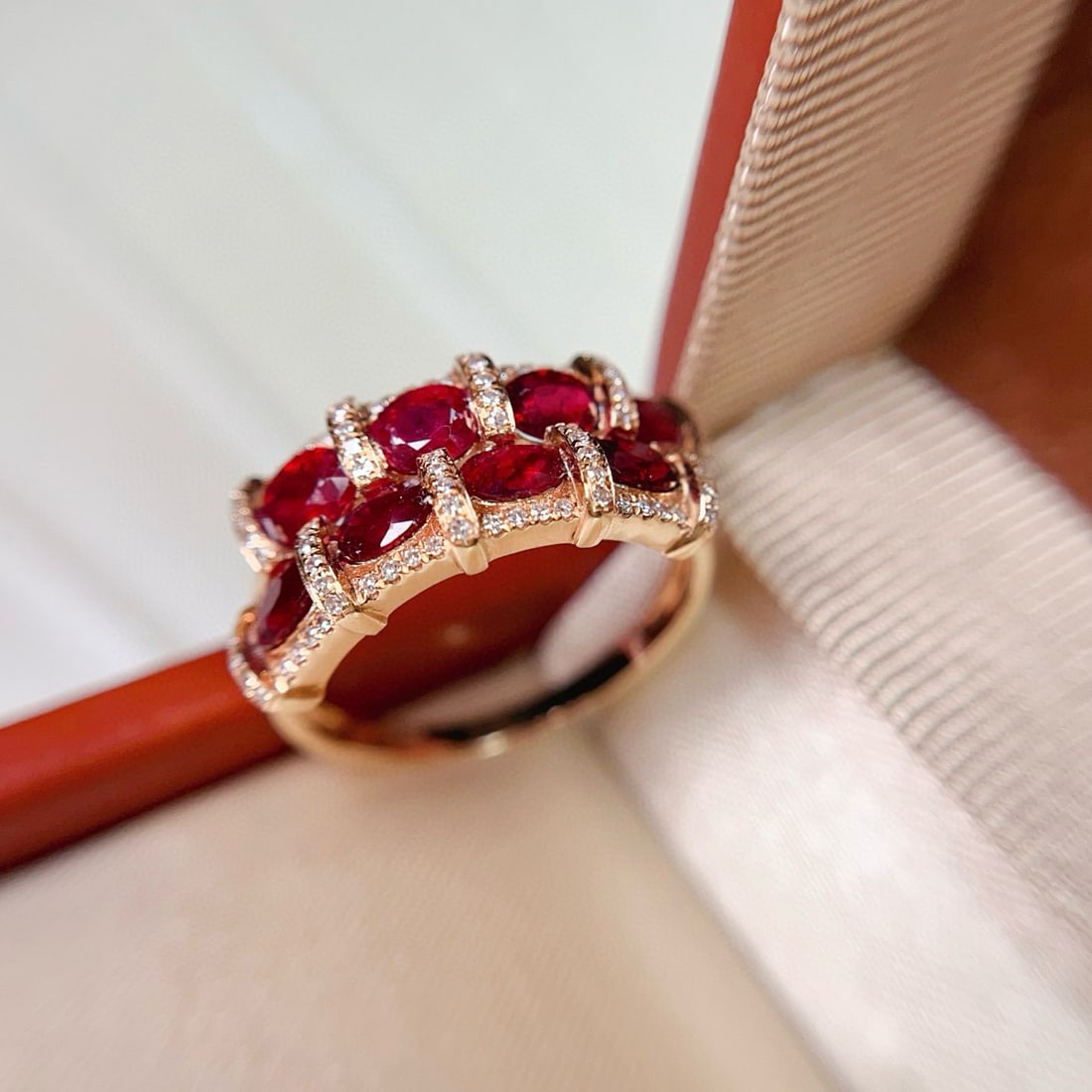 14k Gold 2.30 Ct Natural Ruby & Diamond Ring - 5