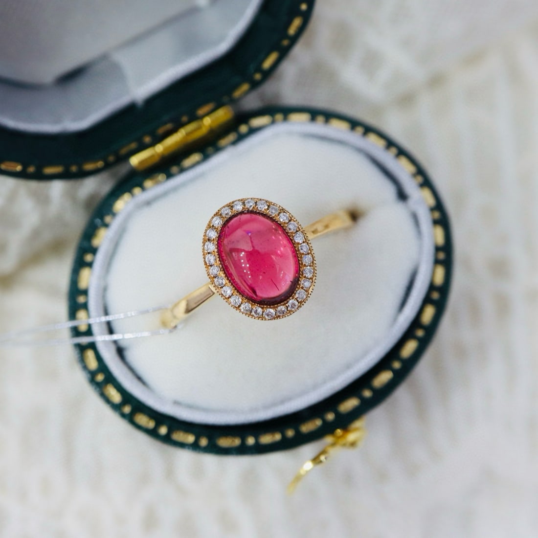 14k Gold 1.34 Ctw Natural Tourmaline & Diamond Ring - 2