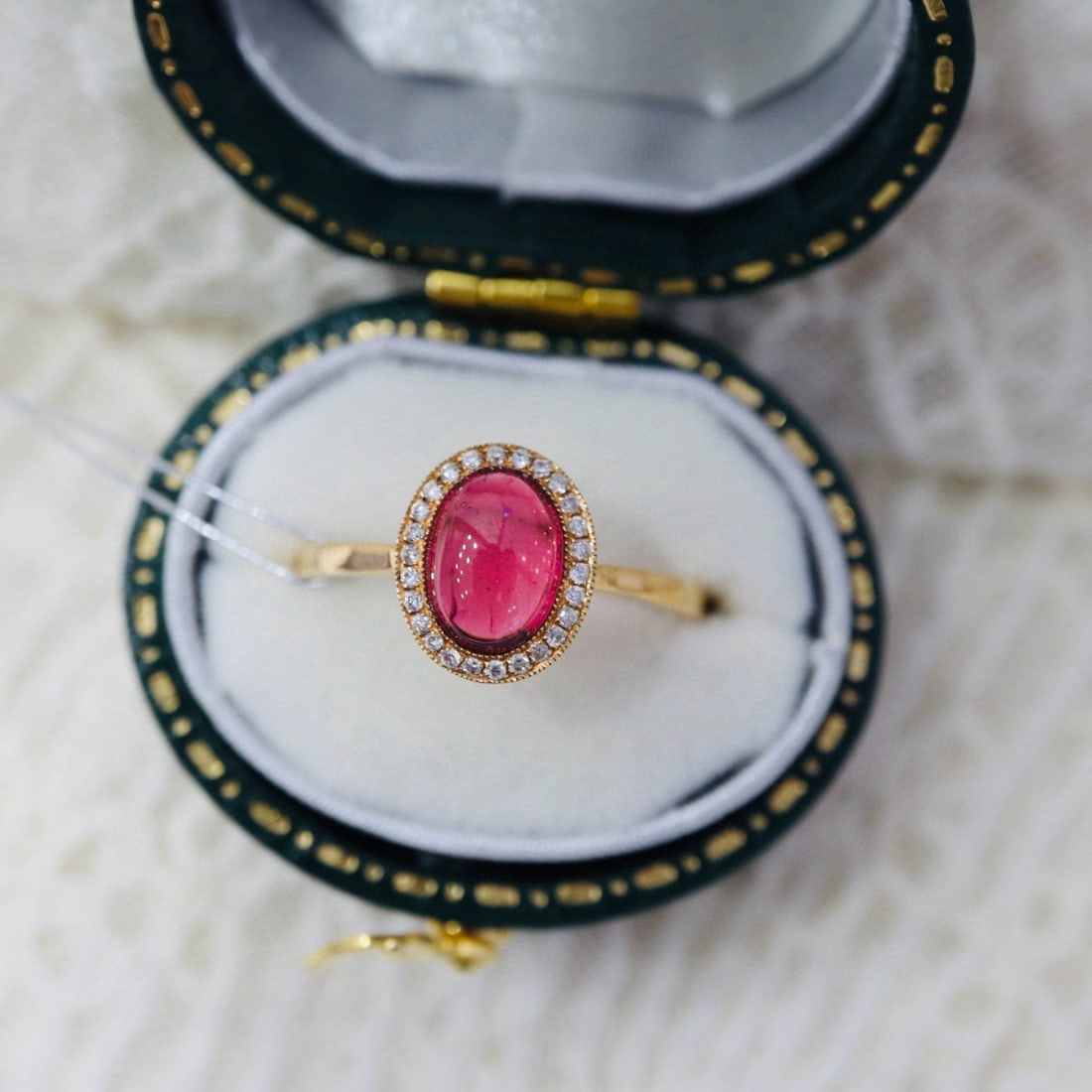 14k Gold 1.34 Ctw Natural Tourmaline & Diamond Ring - 3