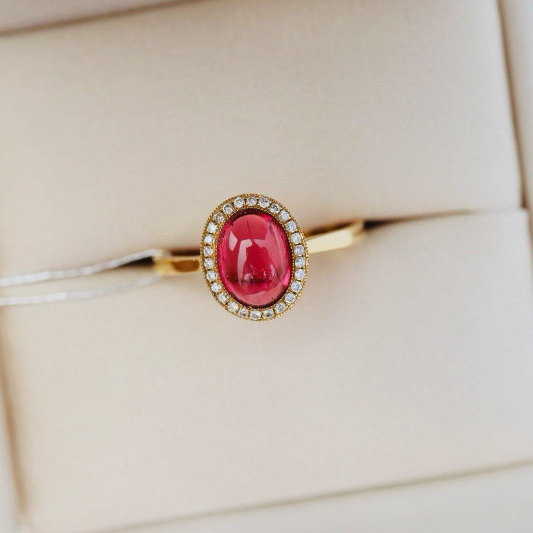 14k Gold 1.34 Ctw Natural Tourmaline & Diamond Ring - 5