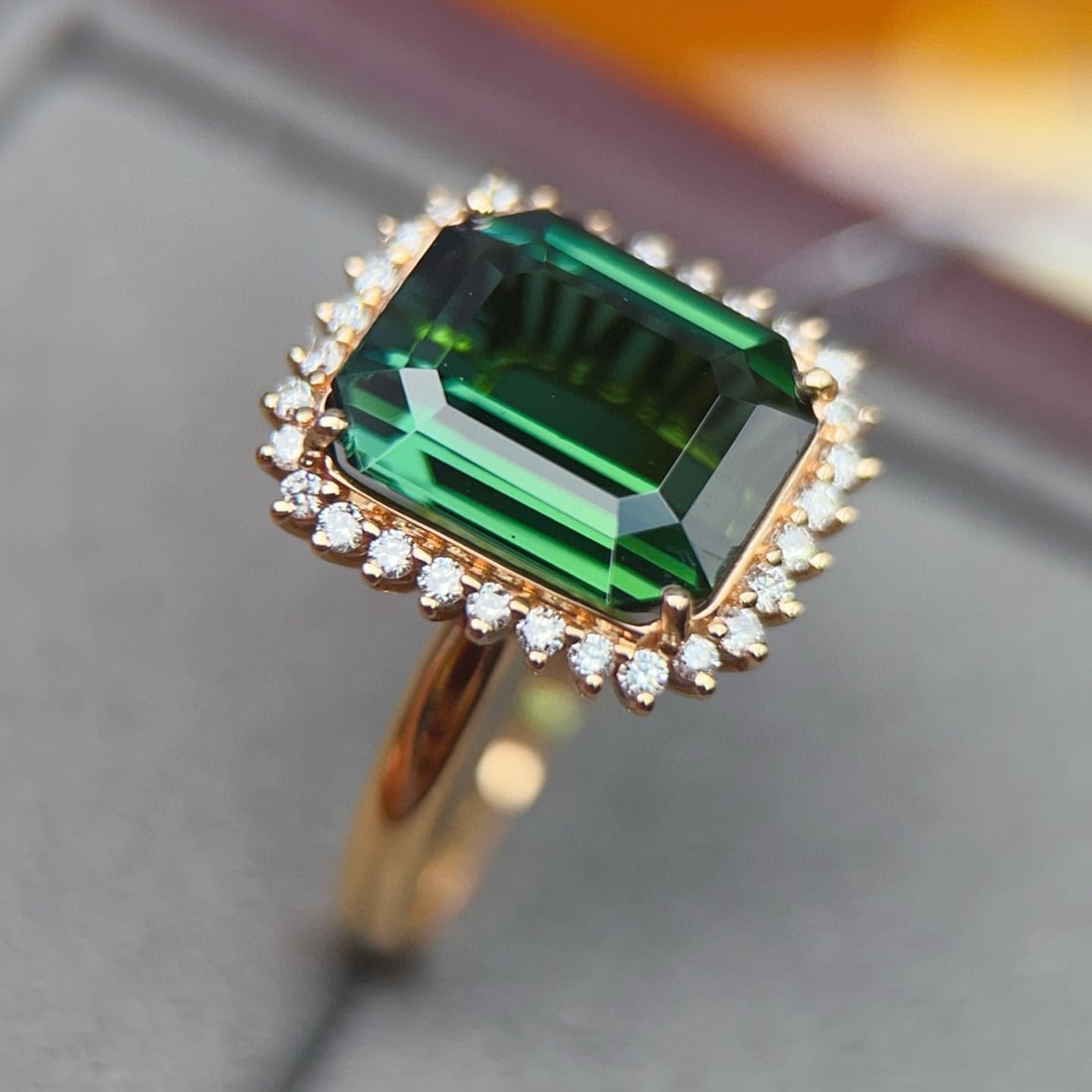 14k Gold 5.35 Ctw Natural Tourmaline & Diamond Ring - 5