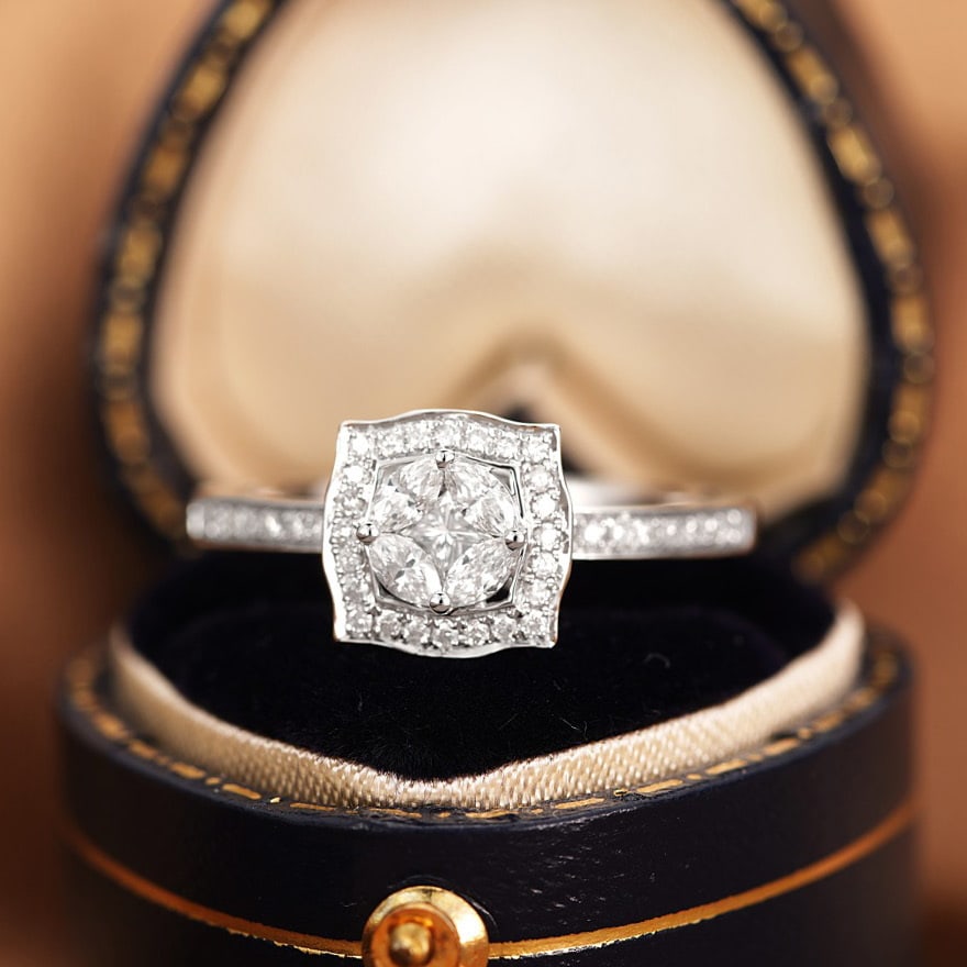 14k Gold 0.35 Ct Natural H Diamond Ring: Ref:231064271 // gold content:14k gold // ring size:7. 25us // // main gemstone:diamond // shape:multiply // carat weight:0. 35ct // clarity grade:vs-si // color:h // treatment:natural // Low