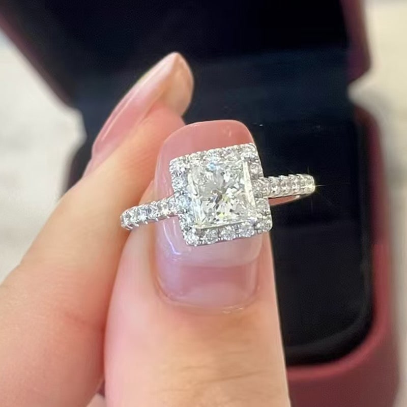 Gia Certified 14k Gold 1.00 Ct Natural I Vvs2 Princess Diamond Ring (1 of 5)