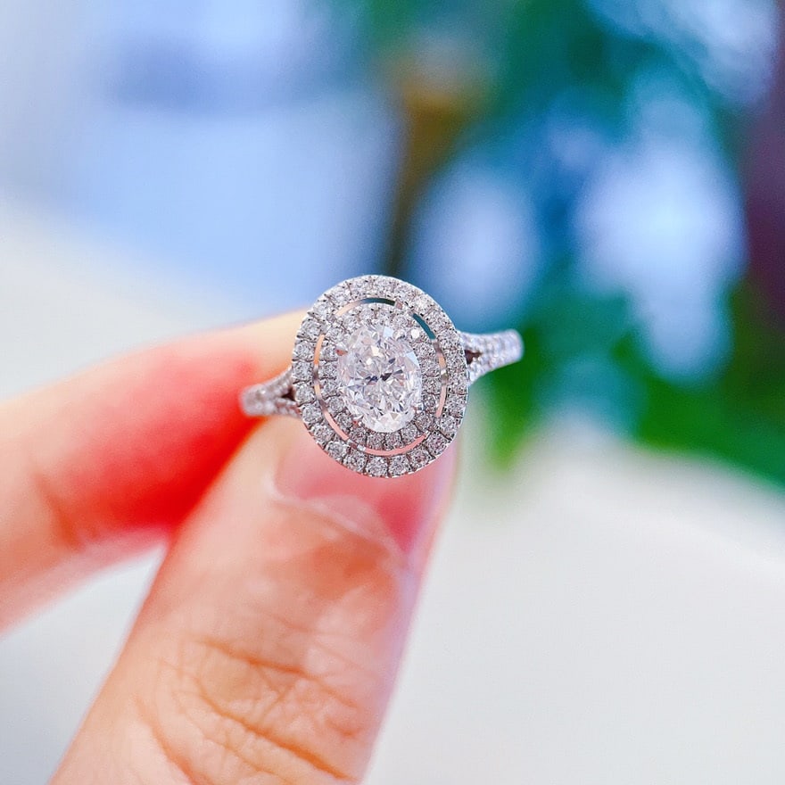 Gia Certified 14k Gold 0.50 Ct Natural I Vs2 Oval Diamond Ring (1 of 5)