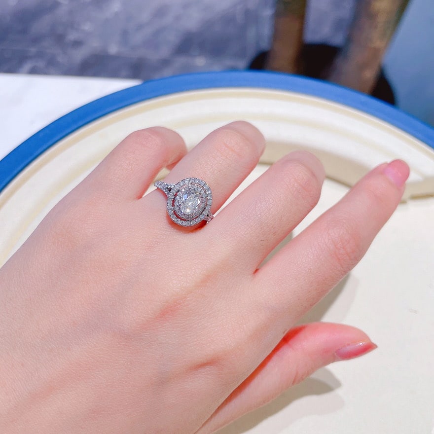 Gia Certified 14k Gold 0.50 Ct Natural I Vs2 Oval Diamond Ring - 4