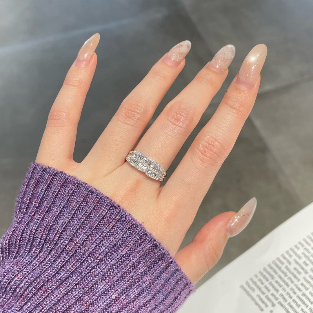 14k Gold 0.5 Ct Natural H Diamond Ring - 5