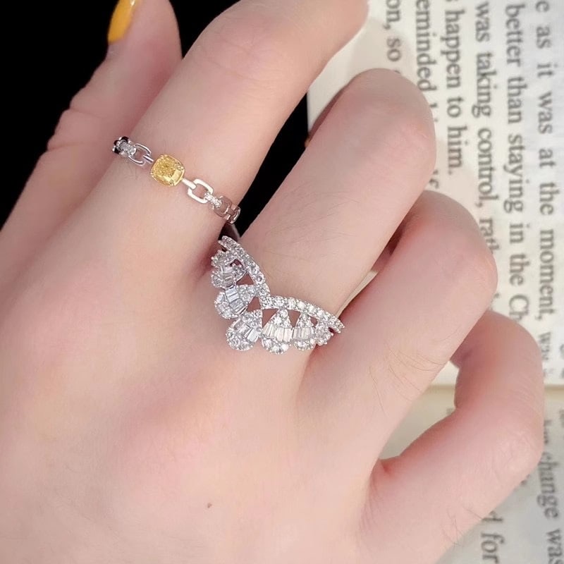 14k Gold 0.5 Ct Natural H Diamond Ring - 2