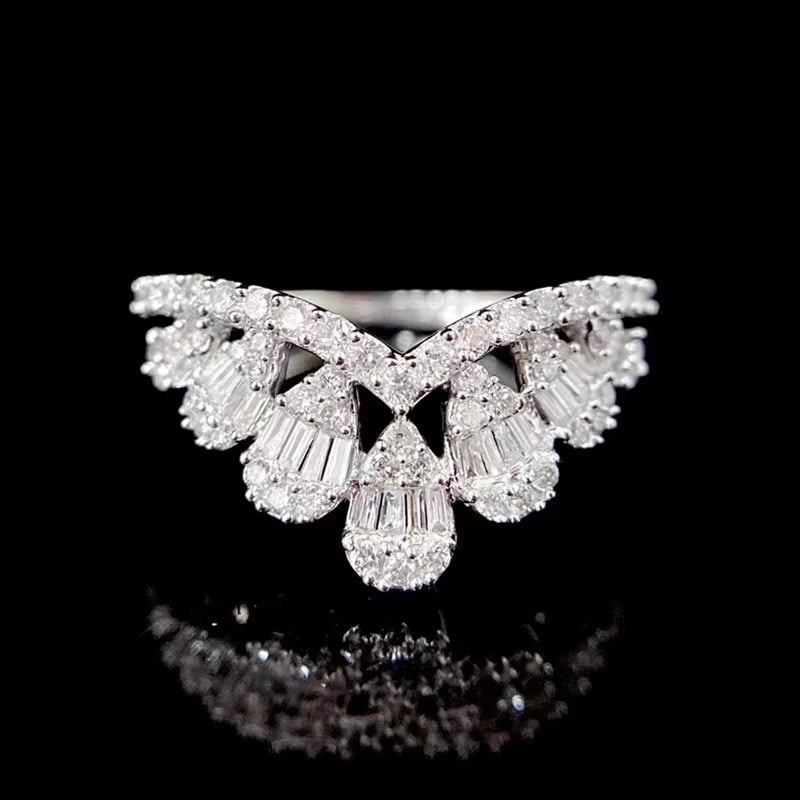 14k Gold 0.5 Ct Natural H Diamond Ring - 3