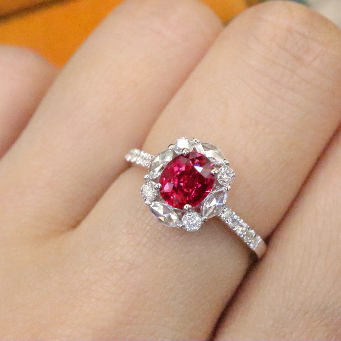 14k Gold 1.11 Ctw Natural Ruby & Diamond Ring - 5
