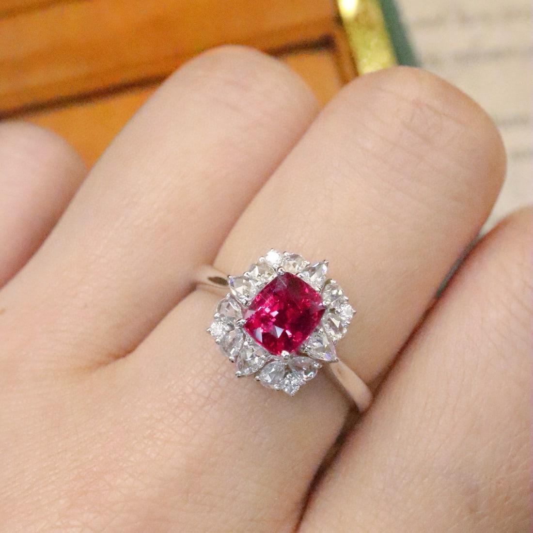 14k Gold 1.42 Ctw Natural Ruby & Diamond Ring - 5