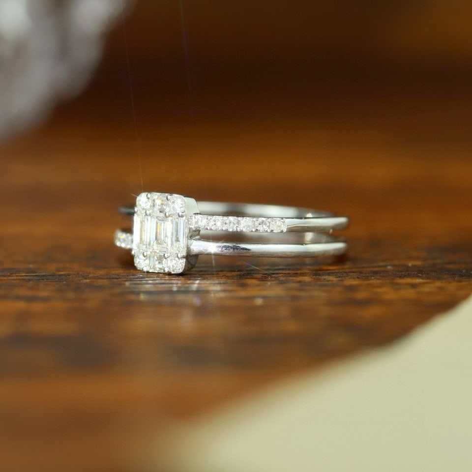 14k Gold 0.50 Ct Natural H Diamond Ring - 3