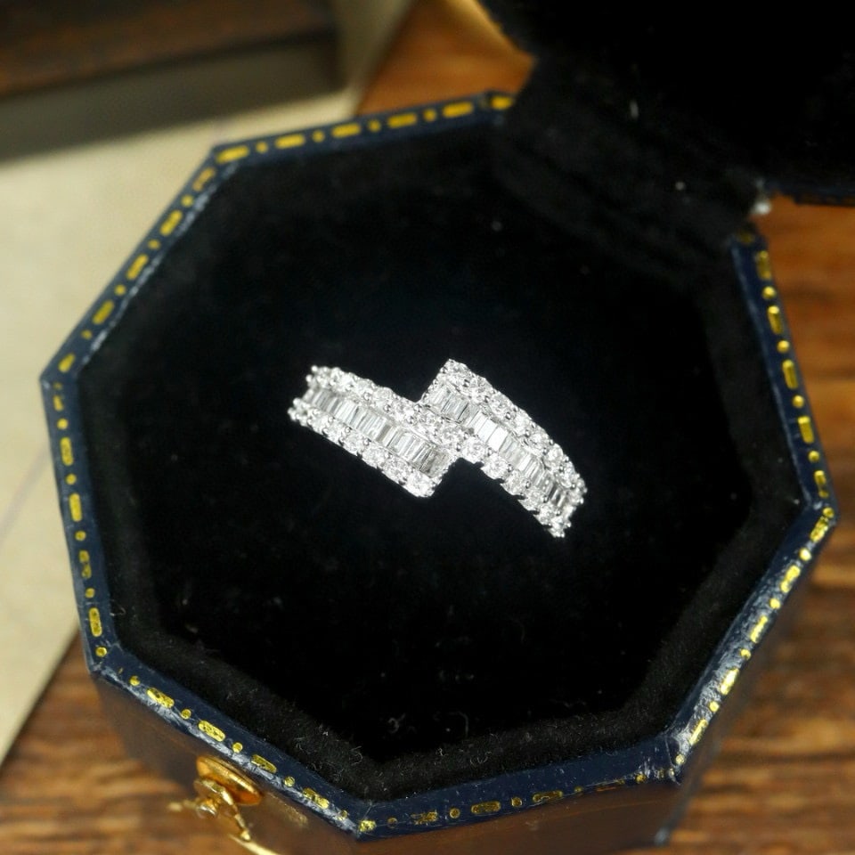 14k Gold 0.60 Ct Natural H Diamond Ring - 3