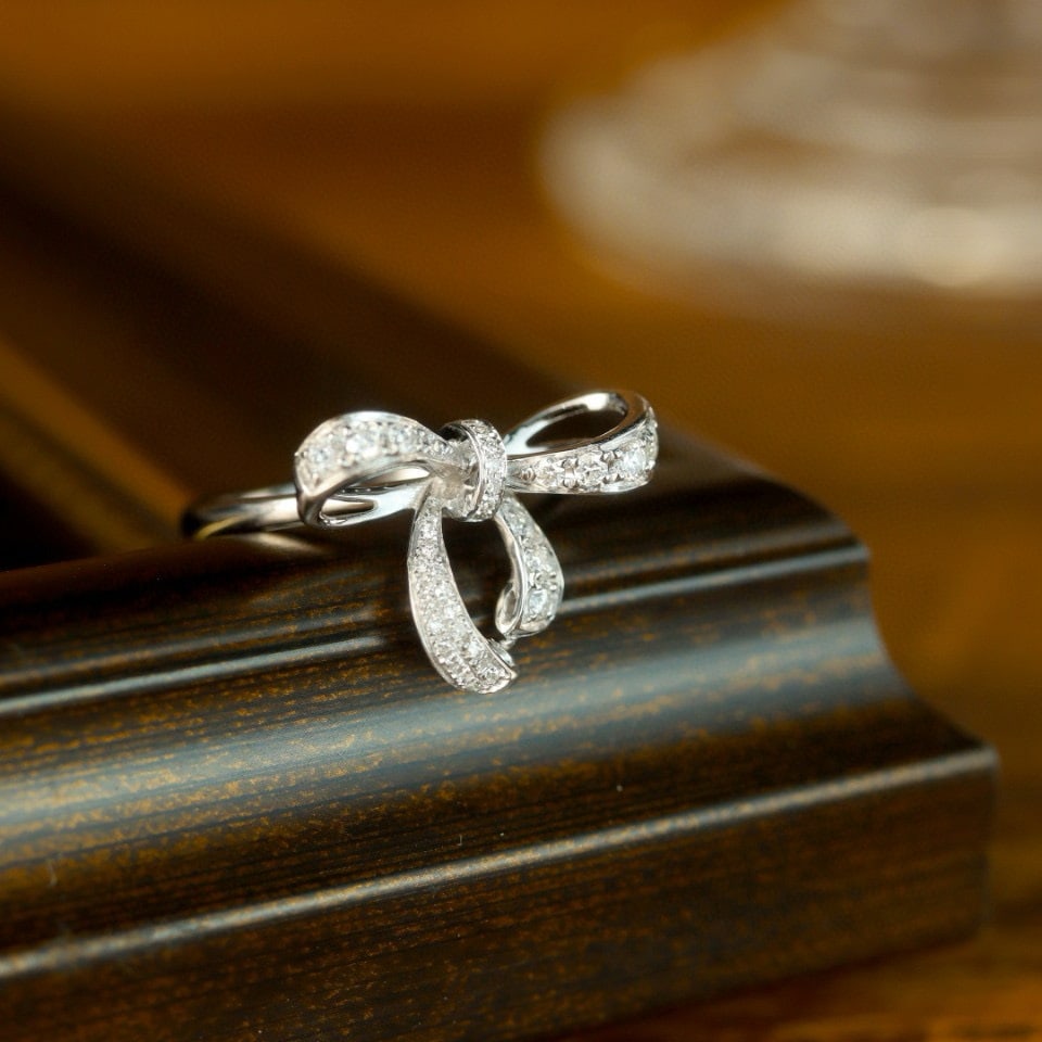 14k Gold 0.3 Ct Natural H Diamond Ring - 3