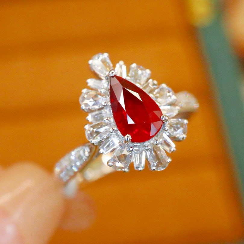 14k Gold 1.46 Ctw Natural Ruby & Diamond Ring - 2