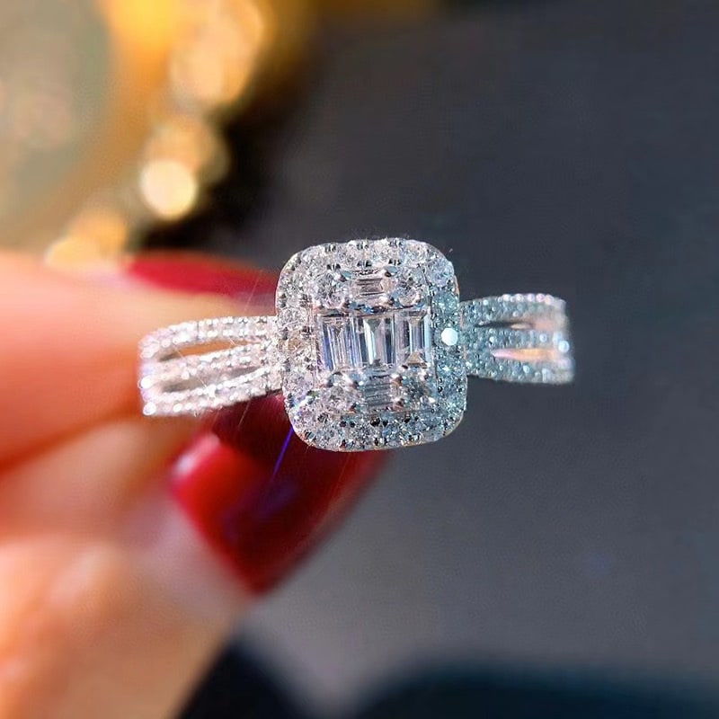 14k Gold 0.5 Ct Natural H Diamond Ring - 3