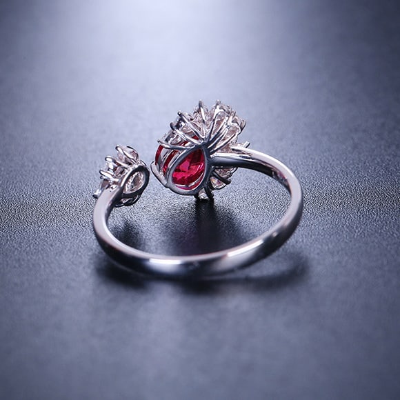 14k Gold 1.56 Ctw Natural Ruby & Diamond Ring - 6