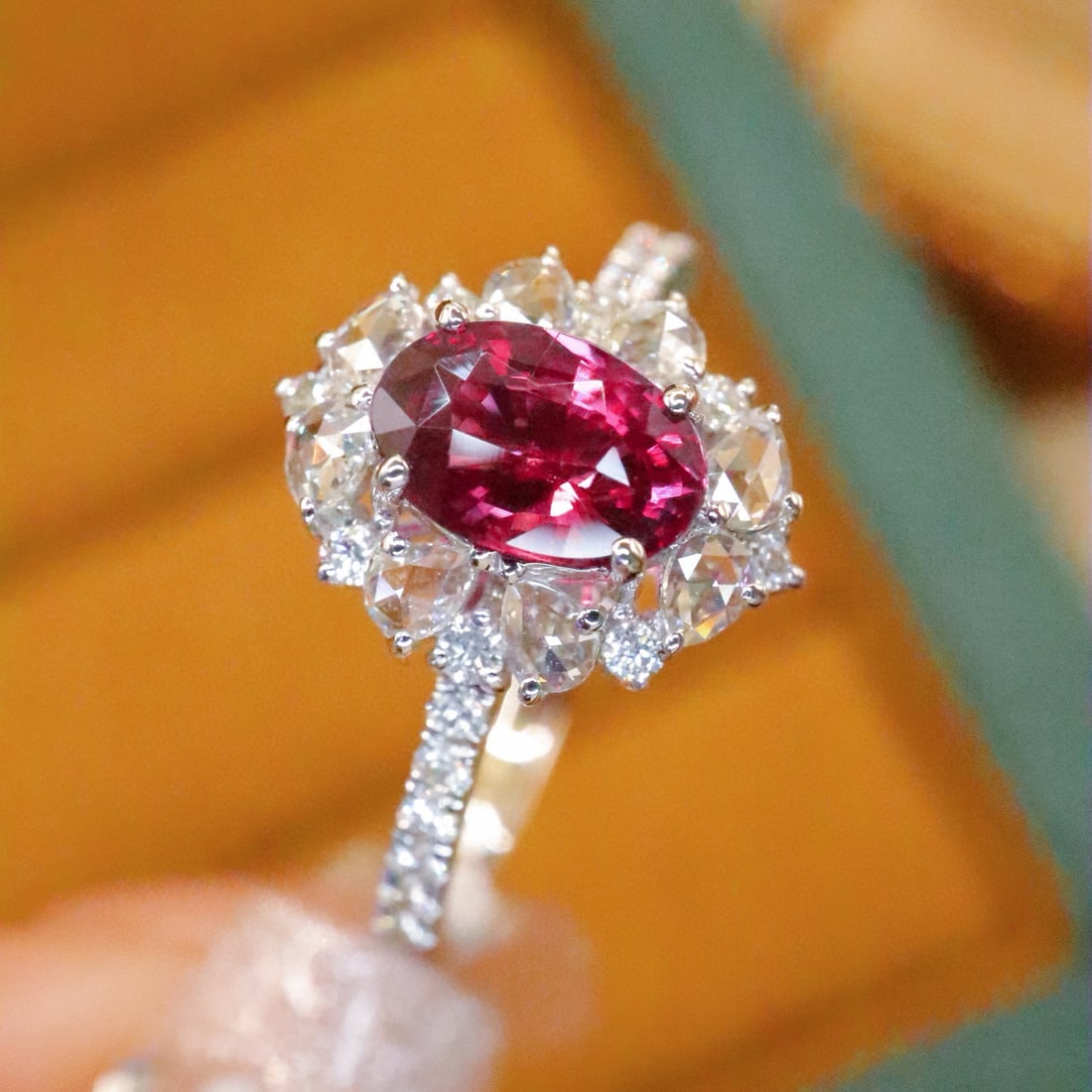 14k Gold 1.38 Ctw Natural Ruby & Diamond Ring - 2