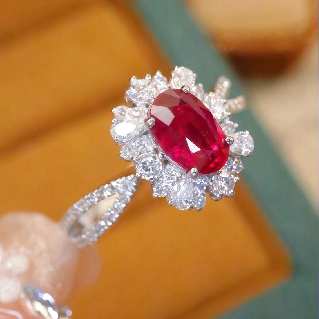 14k Gold 1.50 Ctw Natural Ruby & Diamond Ring - 2