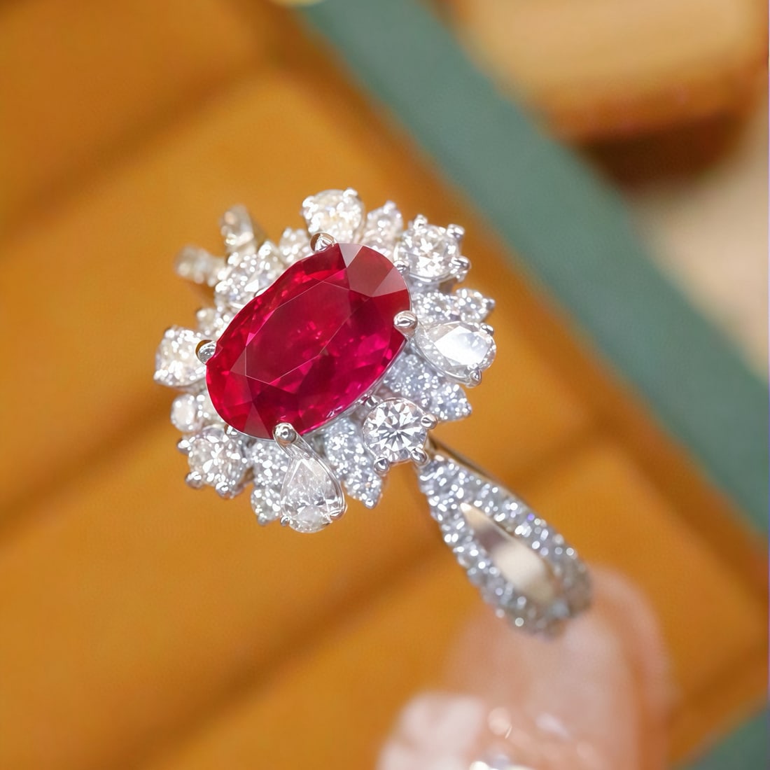 14k Gold 1.50 Ctw Natural Ruby & Diamond Ring - 3