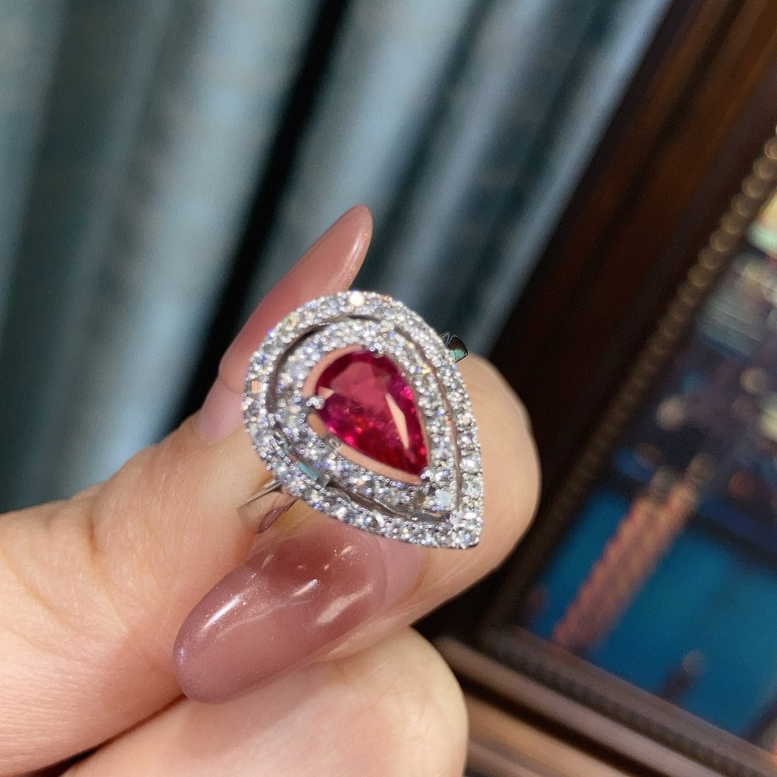 14k Gold 1.56 Ctw Natural Ruby & Diamond Ring - 2