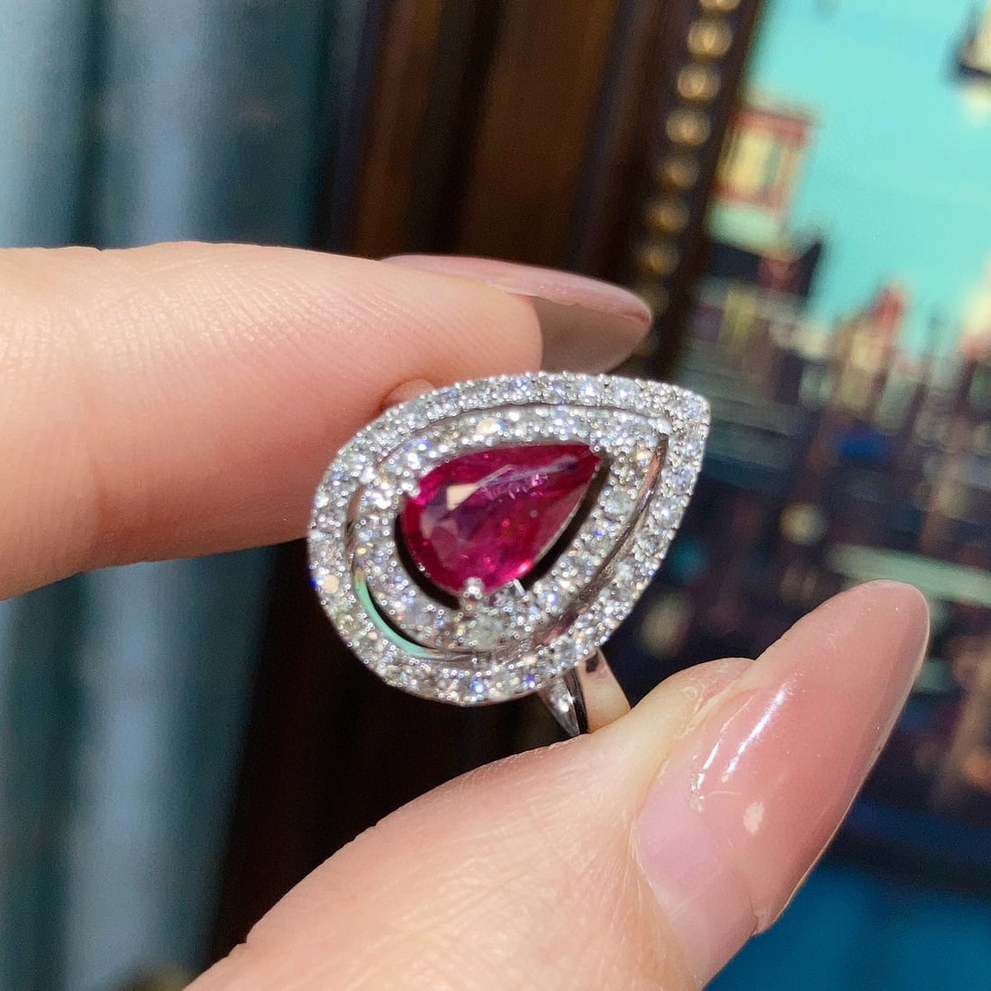 14k Gold 1.56 Ctw Natural Ruby & Diamond Ring - 3