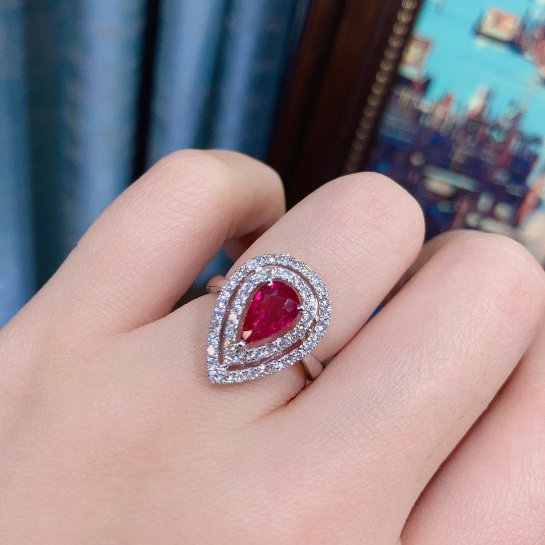 14k Gold 1.56 Ctw Natural Ruby & Diamond Ring - 5