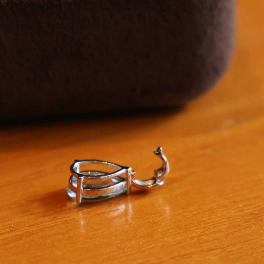 14k Gold 1 Ct Natural Aquamarine Pendant( Without Chain ) - 4